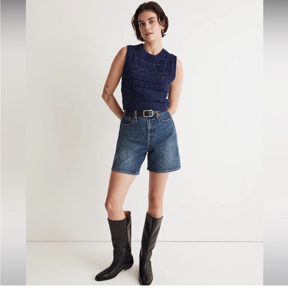 Madewell Navy Blue Knit Sweater Vest